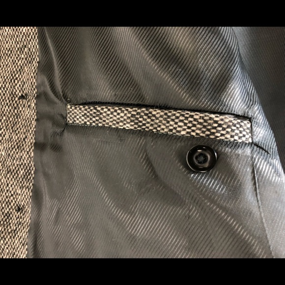 NWT FABINDIA Men's 38 Wool Tweed Nehru Jacket Vest NEW - Picture 8 of 8